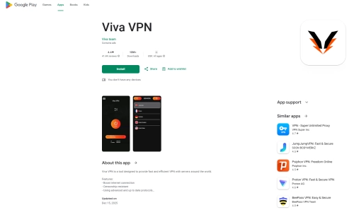 ویژگی‌ها و امکانات Viva VPN