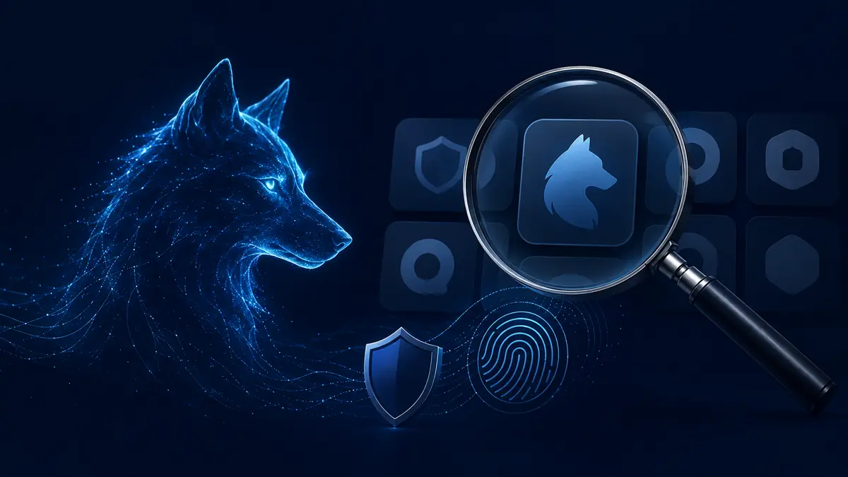 بررسی هویت فیلترشکن با آیکن گرگ در فروشگاه برنامه